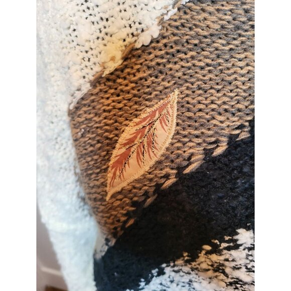 Vintage 80's Embroidered Beaded Popcorn Stitch Floral  Sweater 22 Cottage Glam - Picture 5 of 9